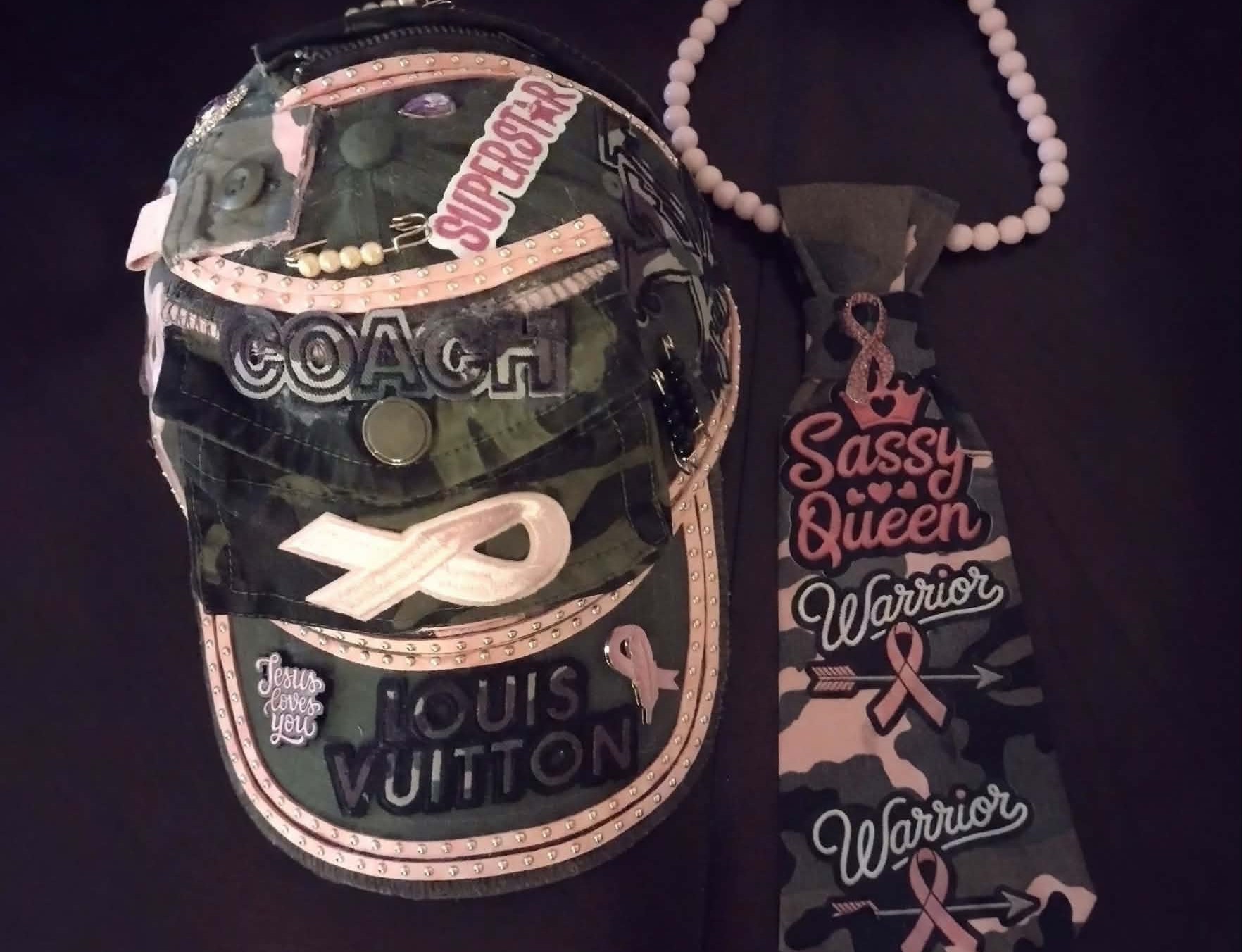 Customized fedora hats, or  ball Caps  with matching ties and hobo handbags., F.A.C.E.S. Creations